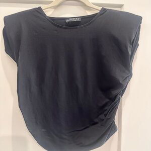 OYSHO LYCRA Elegant Black Women's Top